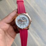 Armani Exchange Skeleton Rose Gold White Dial - gallery