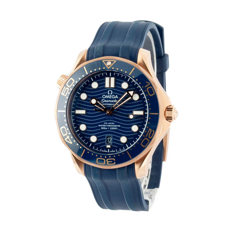 Omega Seamaster Men Automatic Blue Rubber Watch O21022422003002 - gallery