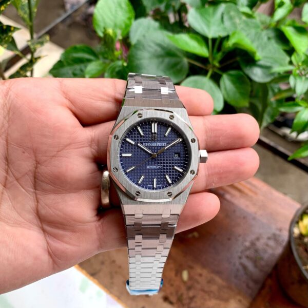 Audemars Piguet Royal Oak Blue Waffle Dial - gallery