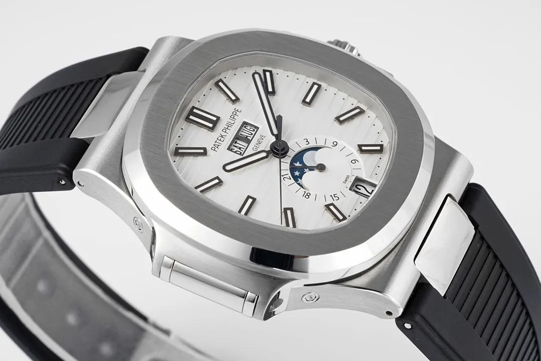 Patek Philippe Nautilus Blue Rubber Strap Watch - gallery