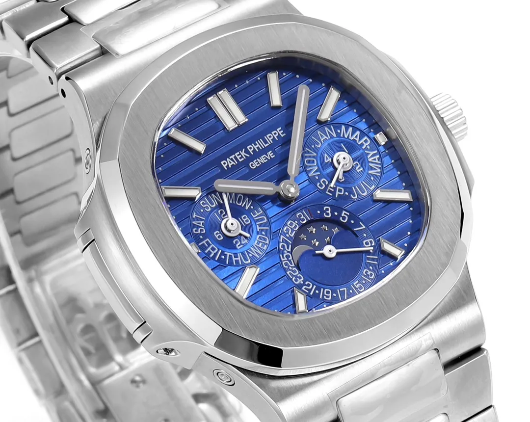 Patek Philippe Blue Nautilus Perpetual Calendar - gallery