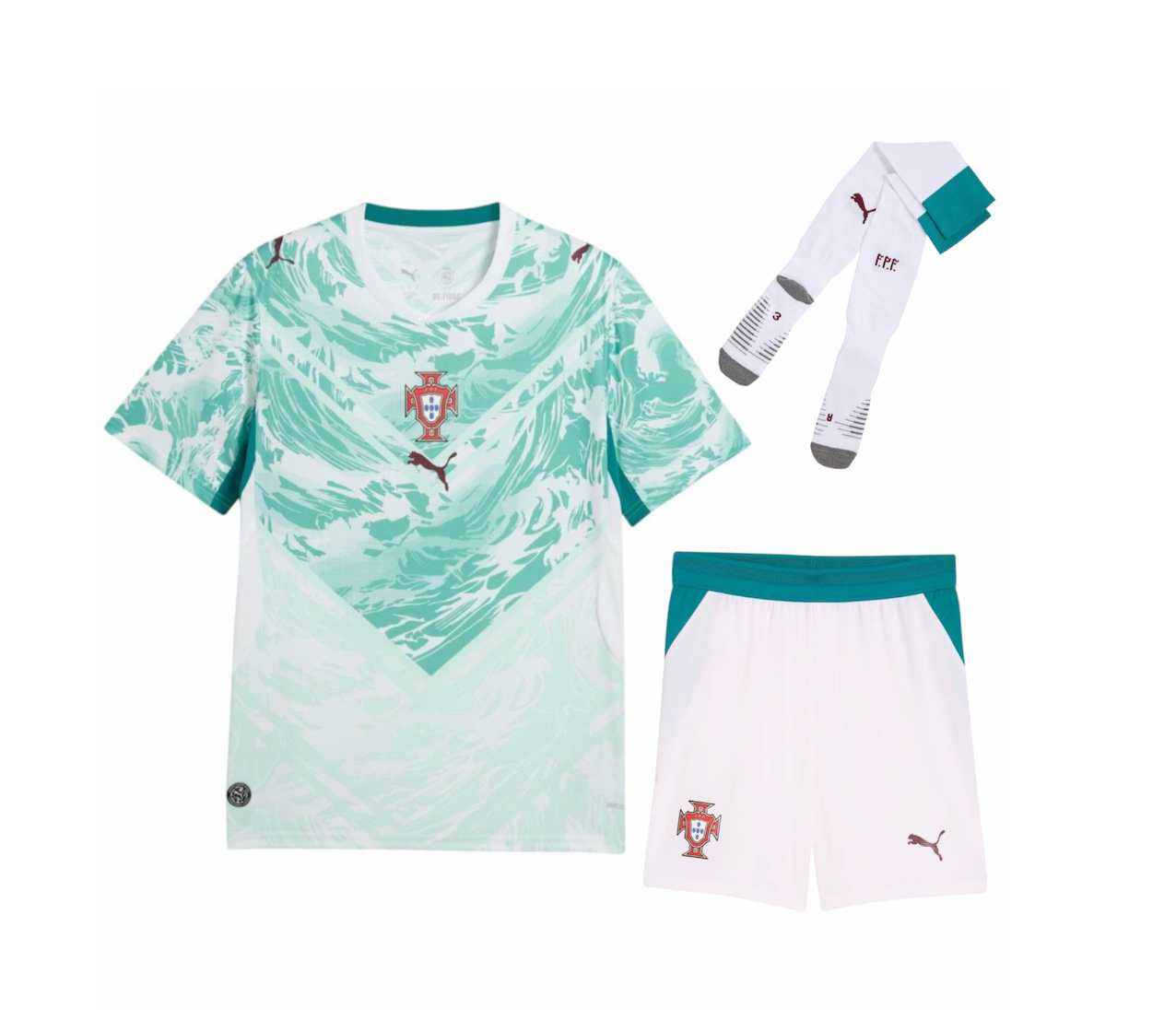 2026 Portugal Away World Cup Soccer Full Kids Kit Jersey+Shorts+Socks