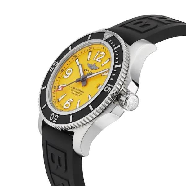 Breitling Superocean Men Automatic Yellow Rubber Watch A17367021I1S2 - gallery