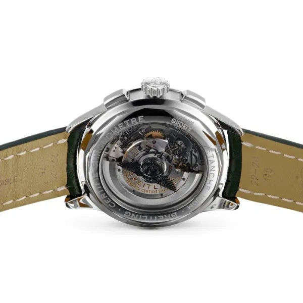 Breitling Premier Bentley Men Automatic Green Leather Watch AB0118A11L1X1 - gallery