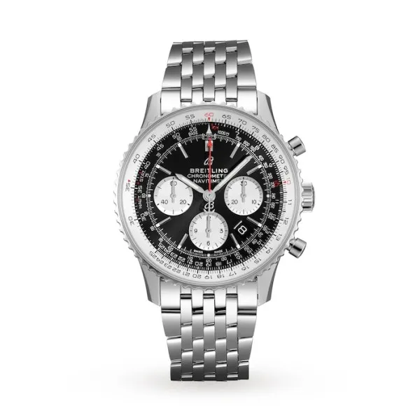 Breitling Navitimer Men Automatic Black Stainless Steel Watch AB0121211B1A1