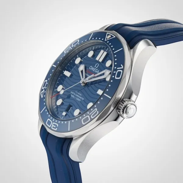Omega Seamaster Men Automatic Blue Rubber Watch O21032422003001 - gallery