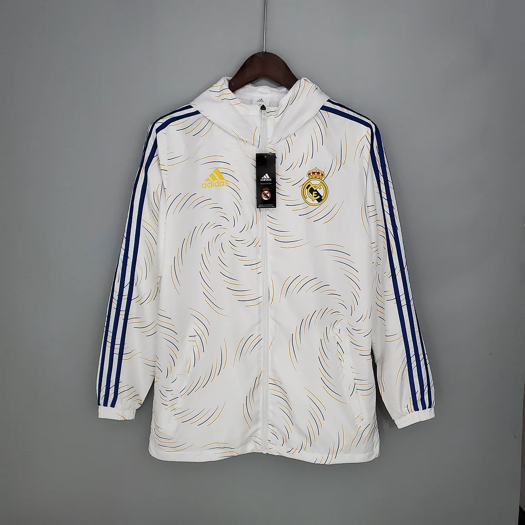 2021/2022 Real Madrid Jersey Windbreaker White(Blue Edge) - view 8