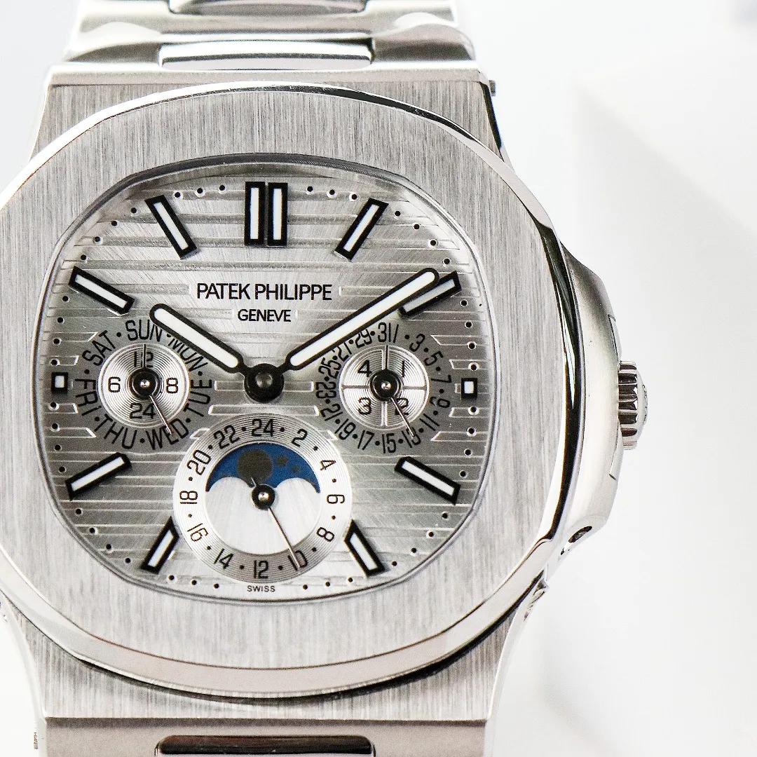 Patek Philippe Silver Nautilus Watch - gallery