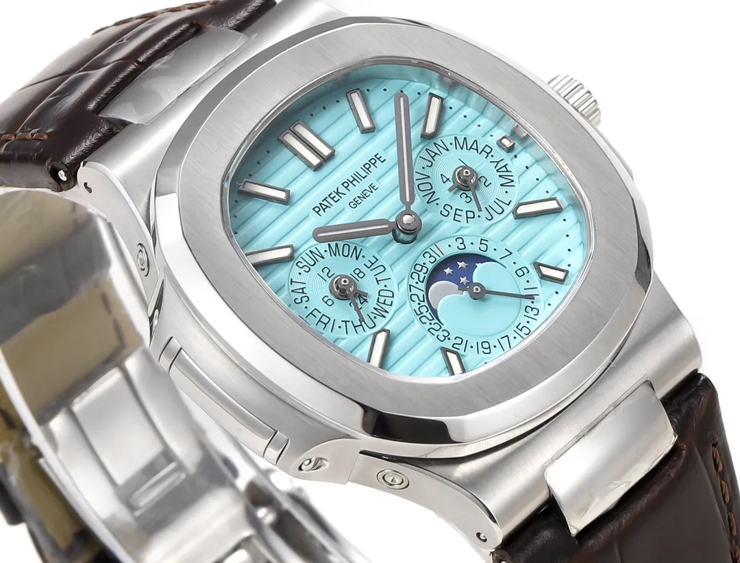 Patek Philippe Nautilus Blue Perpetual Calendar - gallery