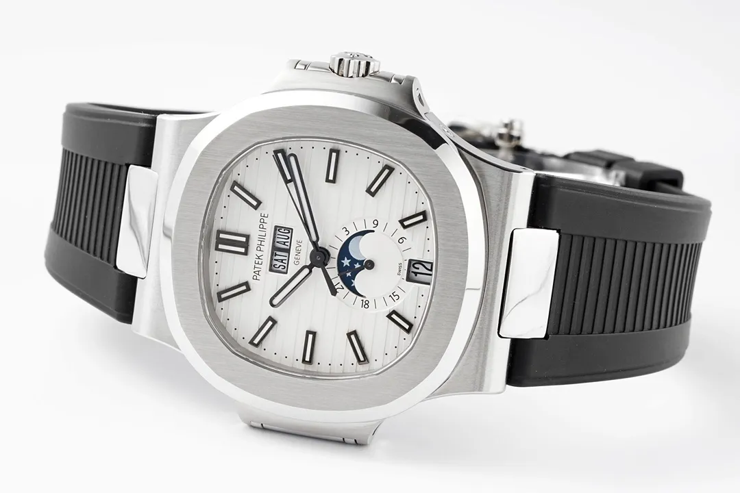 Patek Philippe Nautilus Blue Rubber Strap Watch - gallery