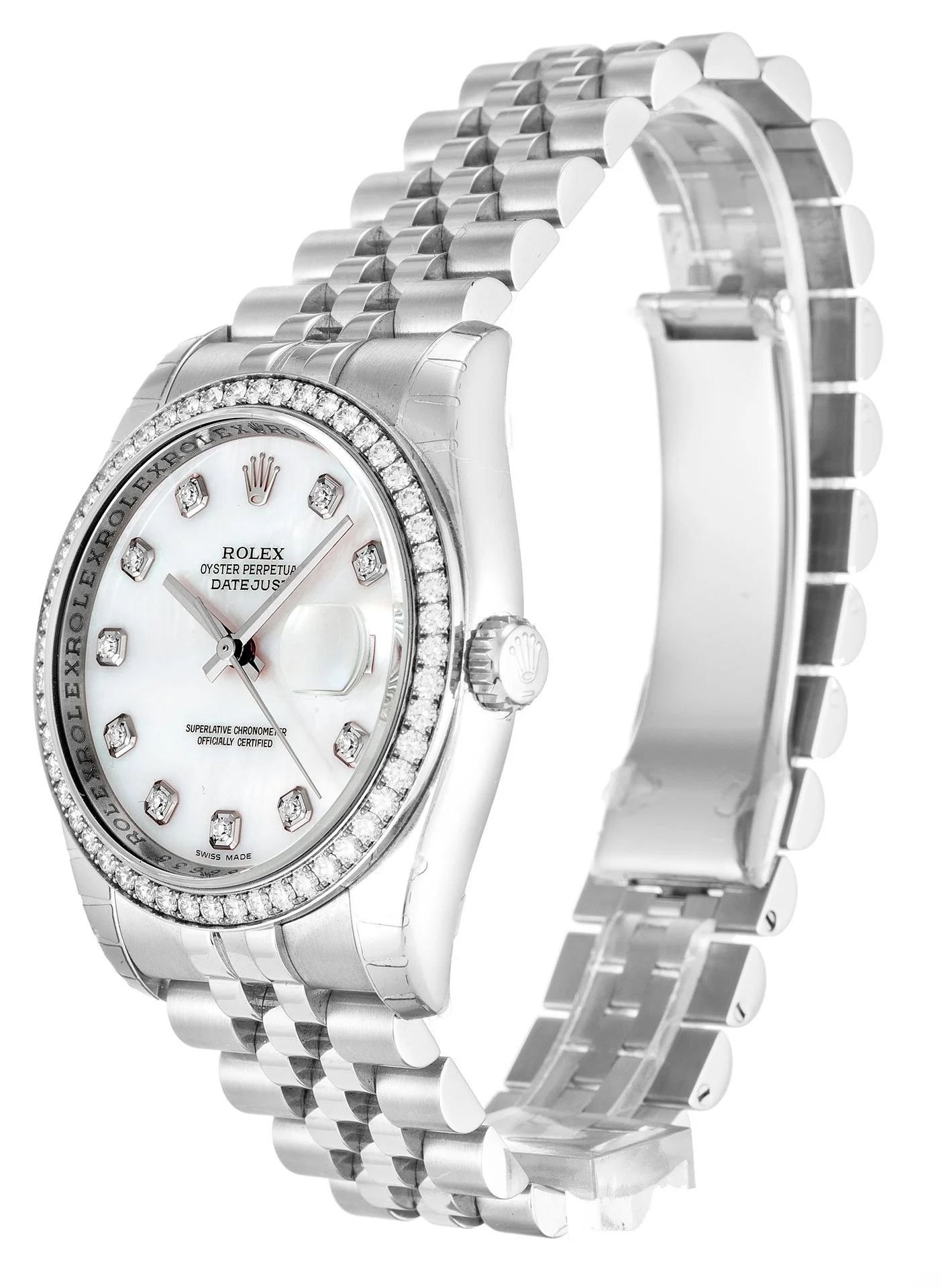 Rolex Datejust 36mm Mother of Pearl   White Dial 116244 - gallery
