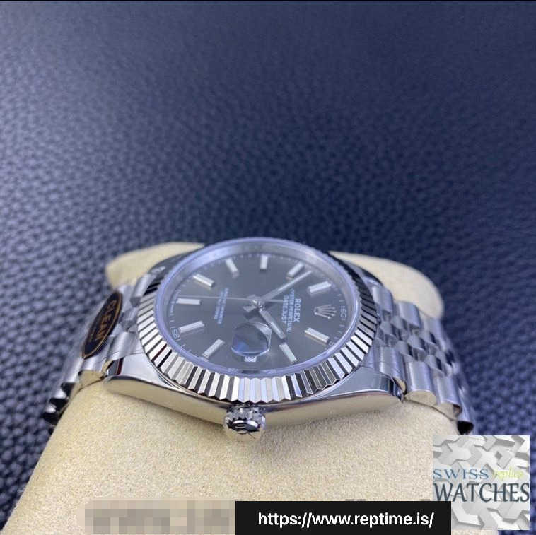 ROLEX DATEJUST GRAY DIAL STAINLESS STEEL 41MM SWISS REPLICA m126334.0024 - gallery