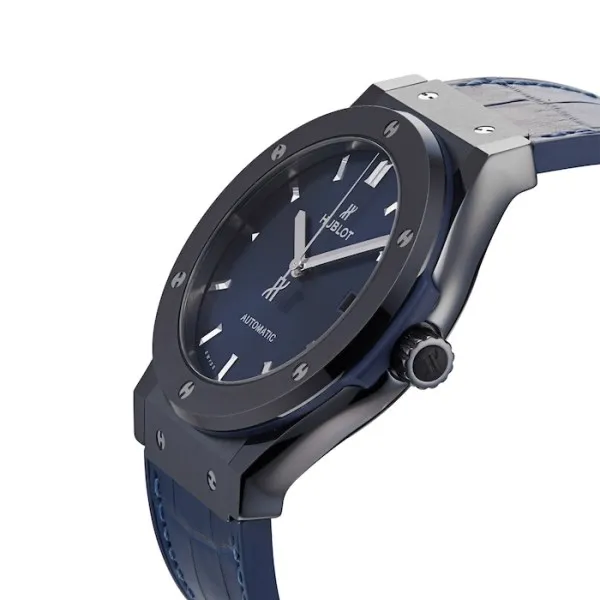 Hublot Classic Fusion Men Automatic Blue Rubber and Alligator Watch 511.CM.7170.LR - gallery