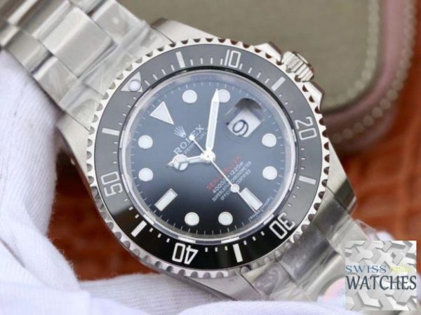 ROLEX SEA DWELLER BLACK DIAL SCRATCH PROOF 43MM SWISS REPLICA 126600.2 - gallery