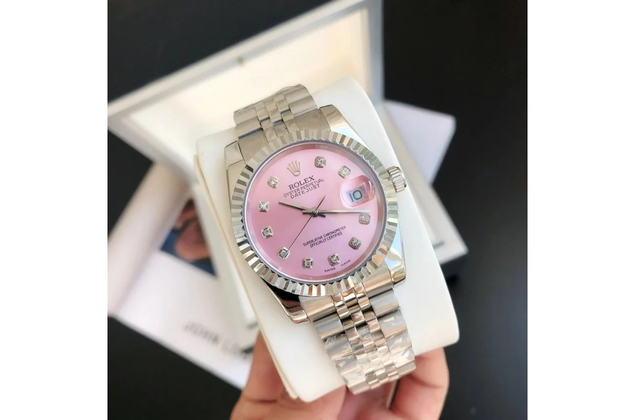 Couple Watches Rolex Datejust 36/28mm SS/SS Jub Pink/Dial - gallery