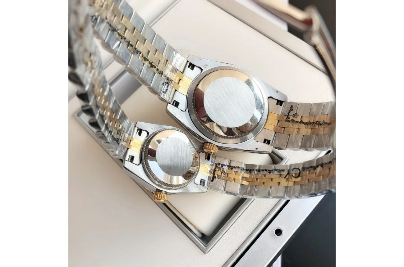 Couple Watches Rolex Datejust 36/28mm RG/SS Jub Black/Dia - gallery