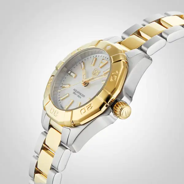 TAG Heuer Aquaracer Women Quartz Mother of Pearl Bicoloured Watch WBD1420.BB0321 - gallery