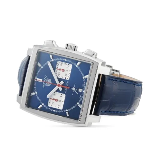 TAG Heuer Monaco Men Automatic Blue Leather Watch CBL2111.FC6453 - gallery