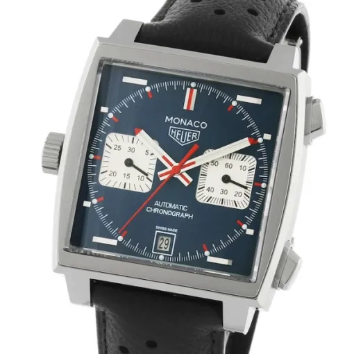 TAG Heuer Monaco Men Automatic Blue Leather Watch CAW211P.FC6356 - gallery