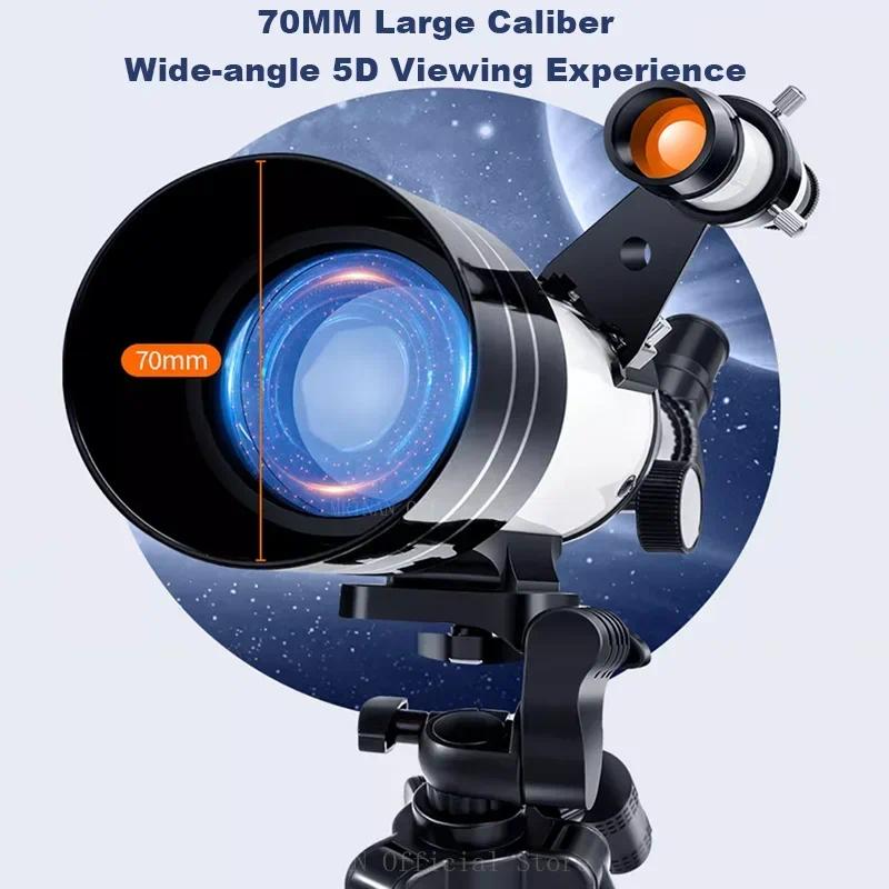 5 Surprising Benefits of Using 150X Zoom HD Professional Astronomical Telescope 70mm Aperture Refractor Powerful Monocular Long Range Space Moon