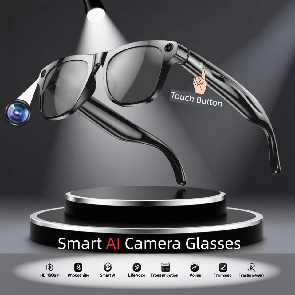 AI Smart Glasses GPT 6K HD Mini Camera Bluetooth Call Voice Assistant Control Smart Sports Wearable Glasses For Men Women 2025 Transparent Mirror - Image 2