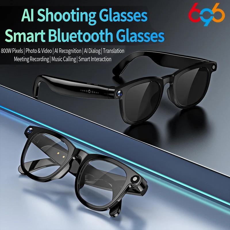Women AI Smart Glasses 800W HD Camera Anti Blue Light The Map Translation Video Call Take Photos UV Protection Sunglasses Men Wearable