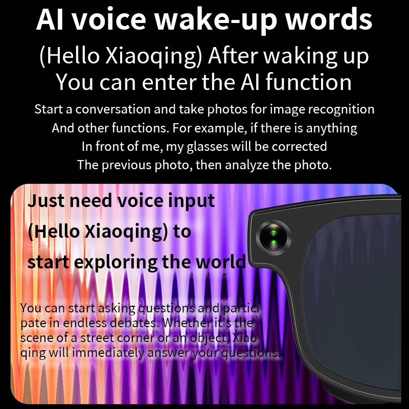 500W AI Smart Camera Sunglasses 3 in 1 Lens Translate Smart Glasses Voice Call Video Recording Anti-blue Light Bluetooth Glasses Wireless Button Device Local Magnetic Wearable - Image 4