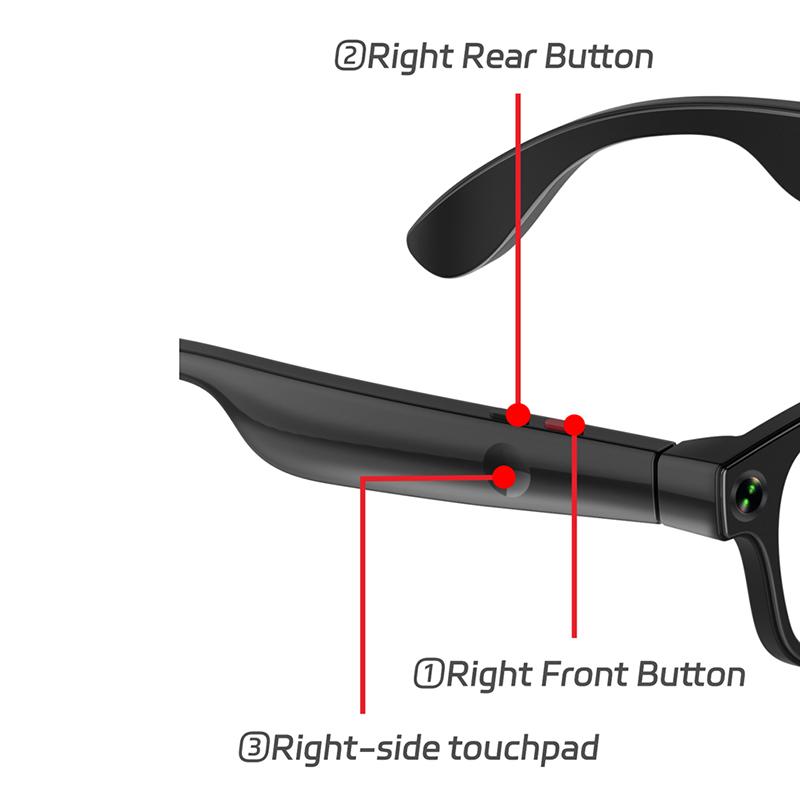 High-end AI Smart Glasses 500W Camera Sunglasses ChatGPT Translation Voice Control Bluetooth HD1080P Shooting With Camera Button Device Wireless Phone - Image 5