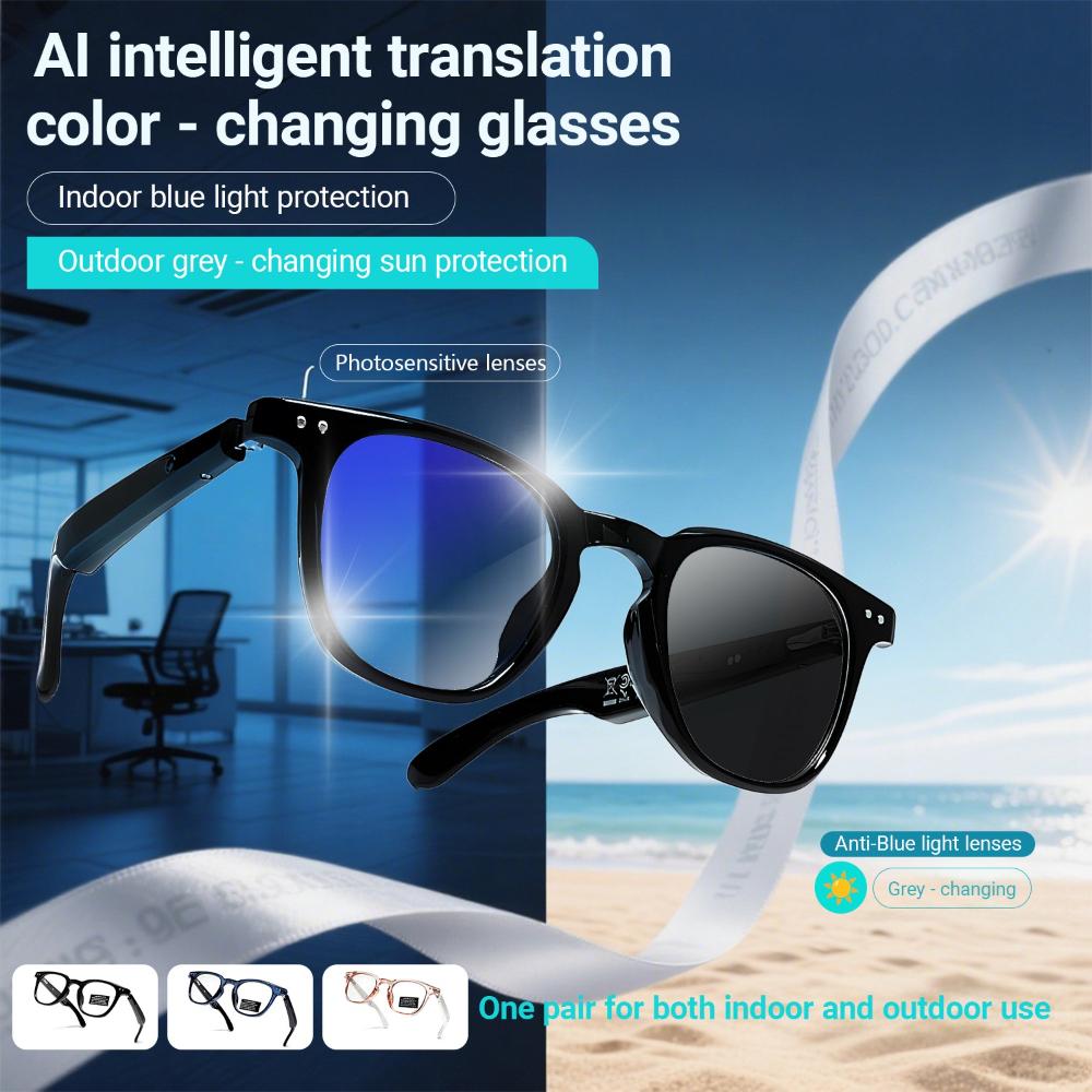 Bluetooth Smart Glasses AI Translation Object Recognition with Camera for Taking Photos Voice Assistant Calling and Music - Image 2