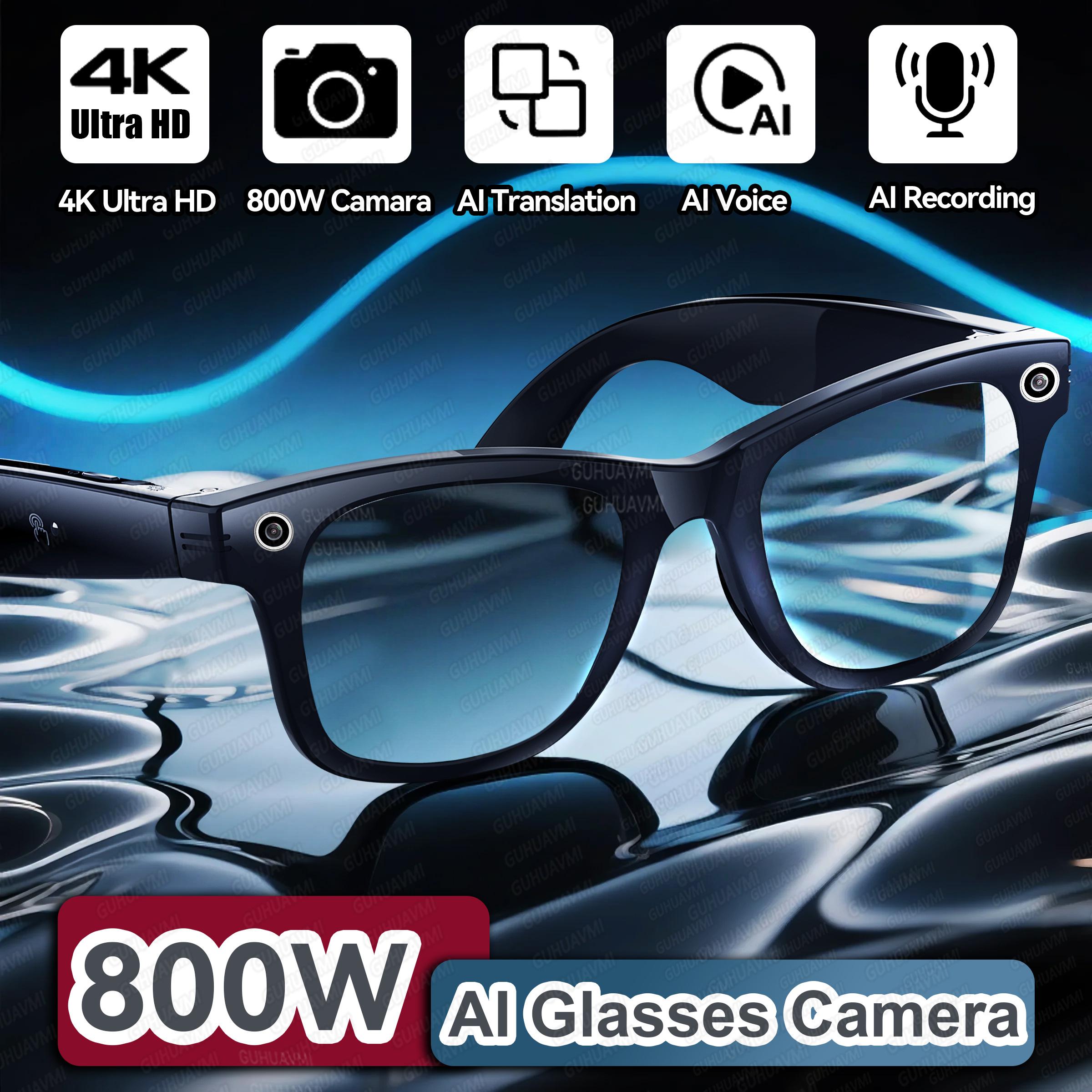 New 800W Camera Glasses Men Color-Changing AI Smart Translation Glasses Photo Video Recording Waterproof Call Smart Sunglasses Wearable Play Blue Light - Image 2