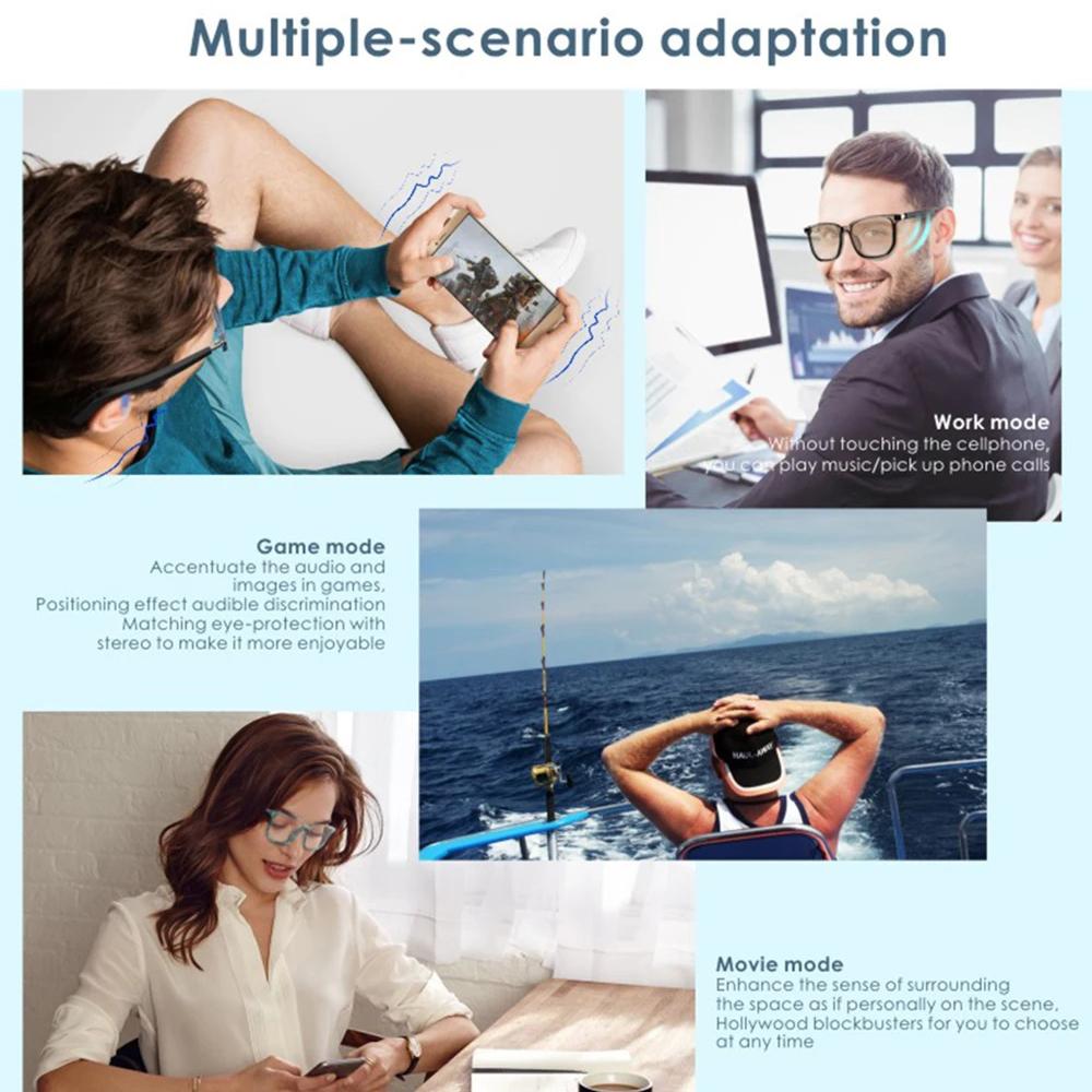 MX06 Smart Bluetooth 5.0 SunGlasses Headphones with Speaker Wireless Audio Touch Hands Free Calling Stereo Music Sport Otdoor - Image 3