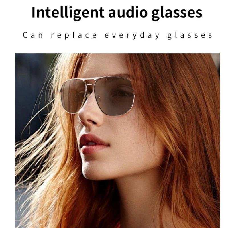 GS02 AI smart glasses bluetooth call stereo music hands-free anti-blue light Color Changing smart sunglasses sports sunglasses
