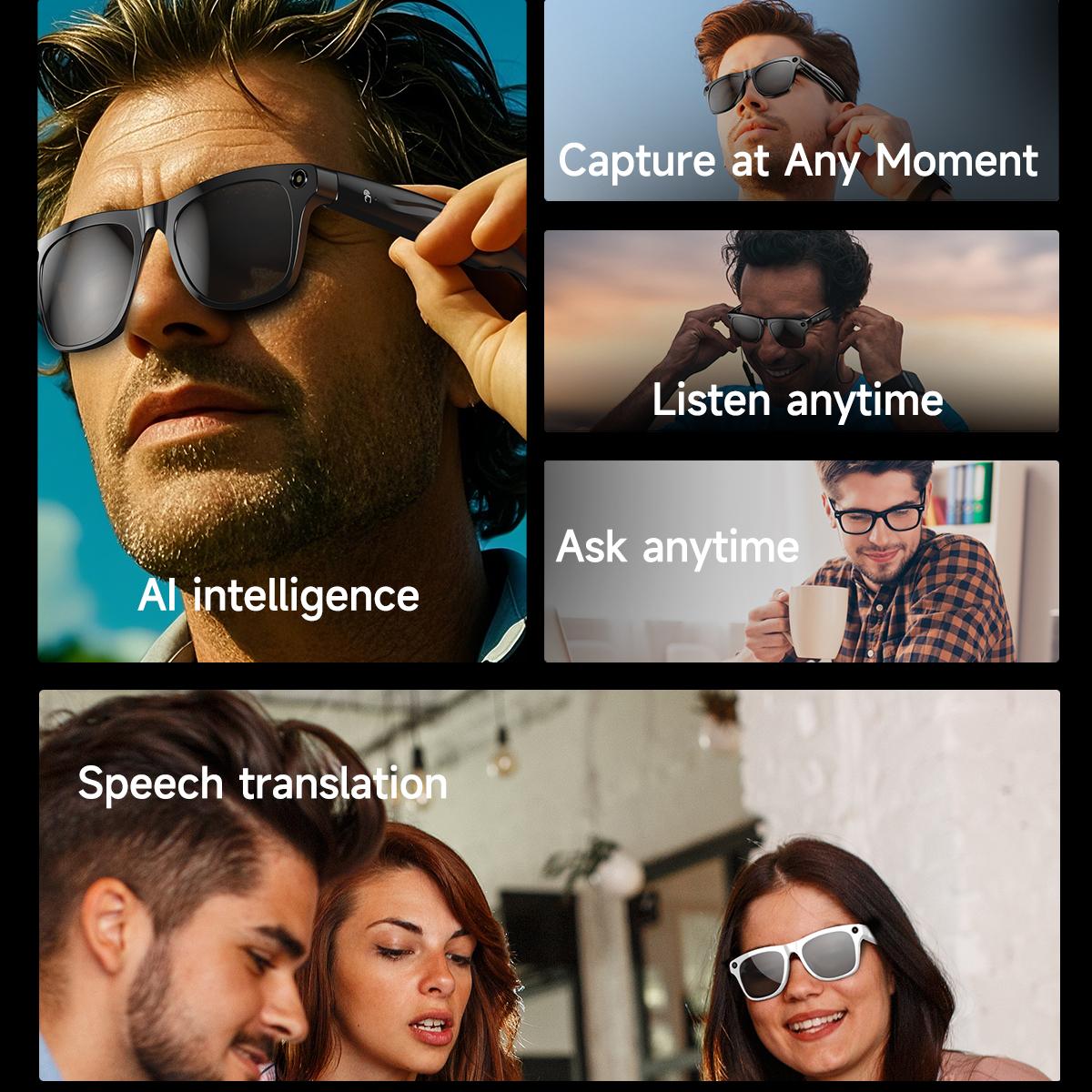 Why New Smart Glasses Voice Assistant BT Call AI Translation HIFI Headphones HD Anti-shake Camera Lenses Fashion Anti-UV Sunglasses is Changing the Game in 2024