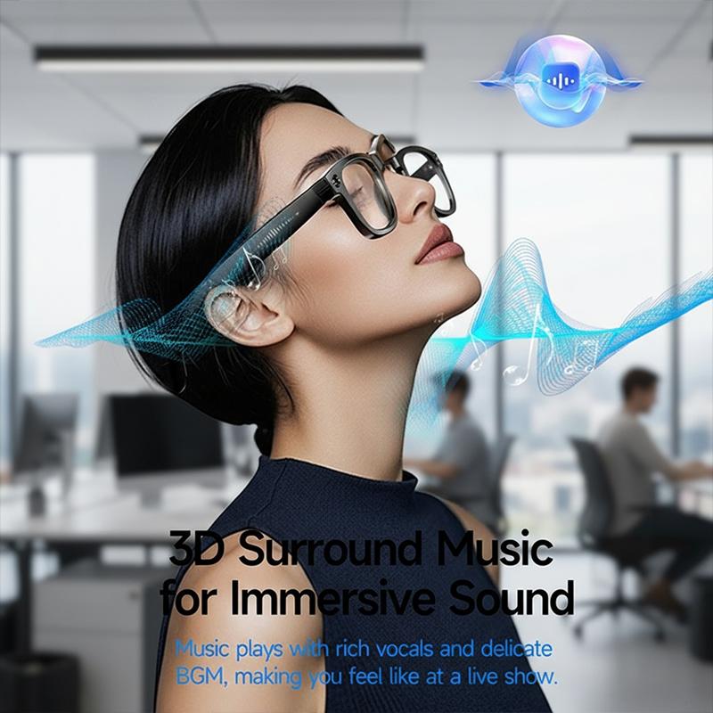 AI Glasses For Men Video Recording Glasses Noise Cancelling 800W Pixel Playing Music Real-time Translation Sunglasses For Women