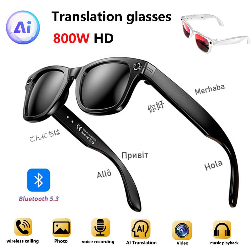 Unboxing and Review: The AI Glasses For Men Video Recording Glasses Noise Cancelling 800W Pixel Playing Music Real-time Translation Sunglasses For Women Experience