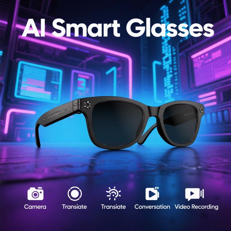 The Future of Technology: Exploring Smart AI Glasses Shooting Camera 1080HD Photo Call Translation Waterproof Bluetooth Sunglasses Touch Control Sun Glasses UV400's Innovations