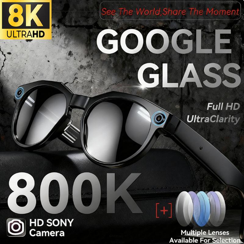 Smart Glasses with AI 8K HD Technology, For Men and Women, featuring Chat Functionality, 800MP Camera, Bluetooth Calling, AI Translation, Voice Assistant Control, Sunglasses Design, Perfect for Women, 2026