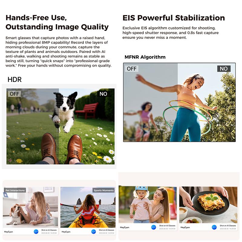 AI Smart Glasses, 4K HD Video, 800MP Camera, WiFi Transfer, 32GB Memory, GPT Chat Voice Assistant, BT Calling, 3600mAh Charging Case, Released in 2026