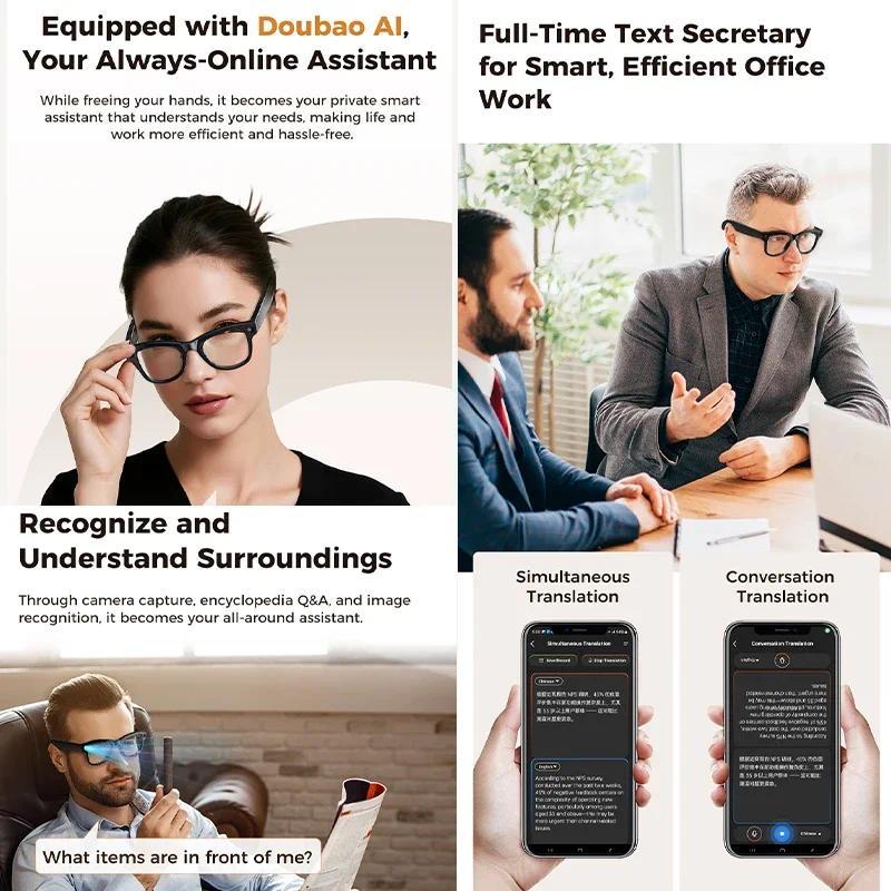 Discover the Revolutionary Features of 2026 New 4K HD AI Smart Glasses 800MP Camera BT Call 290mAh Battery Translation OTA Updates 32GB Touch Control Smart Glasses