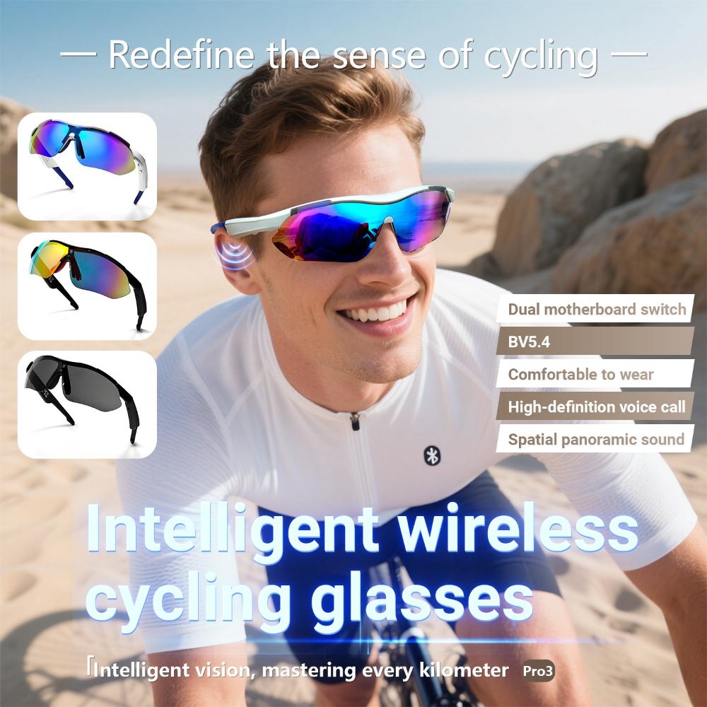 QY-Pro3 UpgradeSmart Glasses With Camera Video Recording AI Photo Recognition Bluetooth Call Translation Voice Assistant Glasses