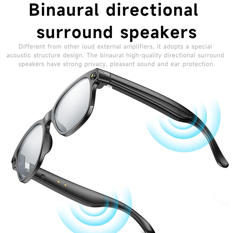 Smart Bluetooth Glasses with 8MP Camera, Anti-Shake Technology, HD Video Recording at 1200P, Music Playback, Voice Calling, Prescription Lenses, AI Interpretation