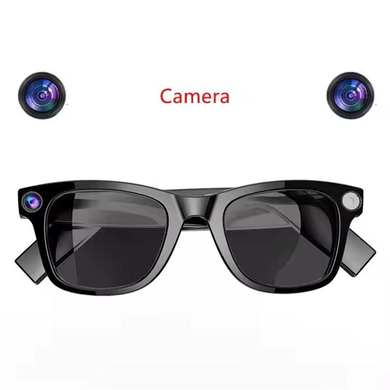 Fashion Smart AI Glasses 2000Wpixel HD Camera Photo Video Voice E02L Bluetooth Call Headset Glasses Wireless Music Earphones