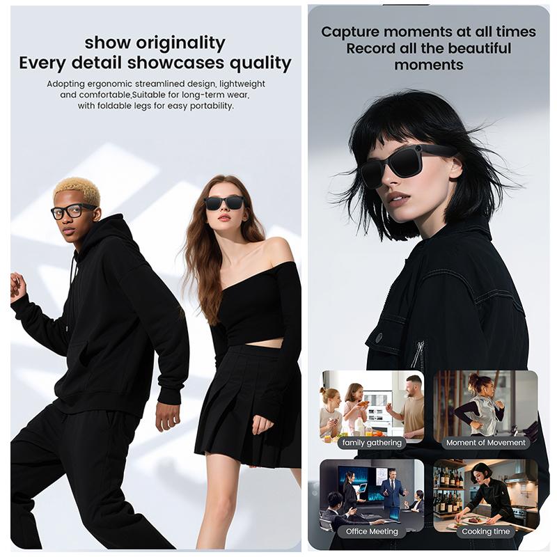 2025 Smart AI Glasses 800W Pixel AI Shooting Camera HD Photo Video Voice Call Translation Waterproof Glasse Devices SmartGlasses