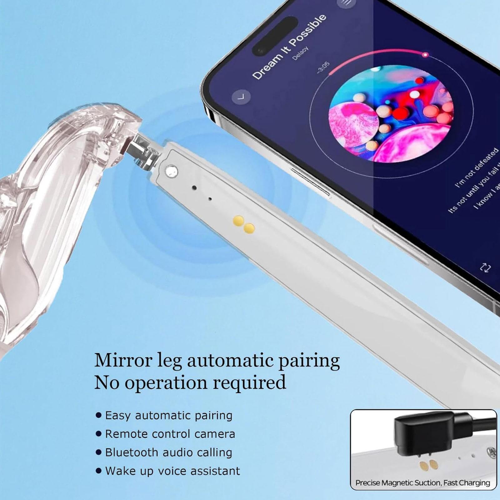 Smart AI Translation Glasses, Real-Time App Translation in Over 160 Languages, Light-Sensing Color-Changing Lenses