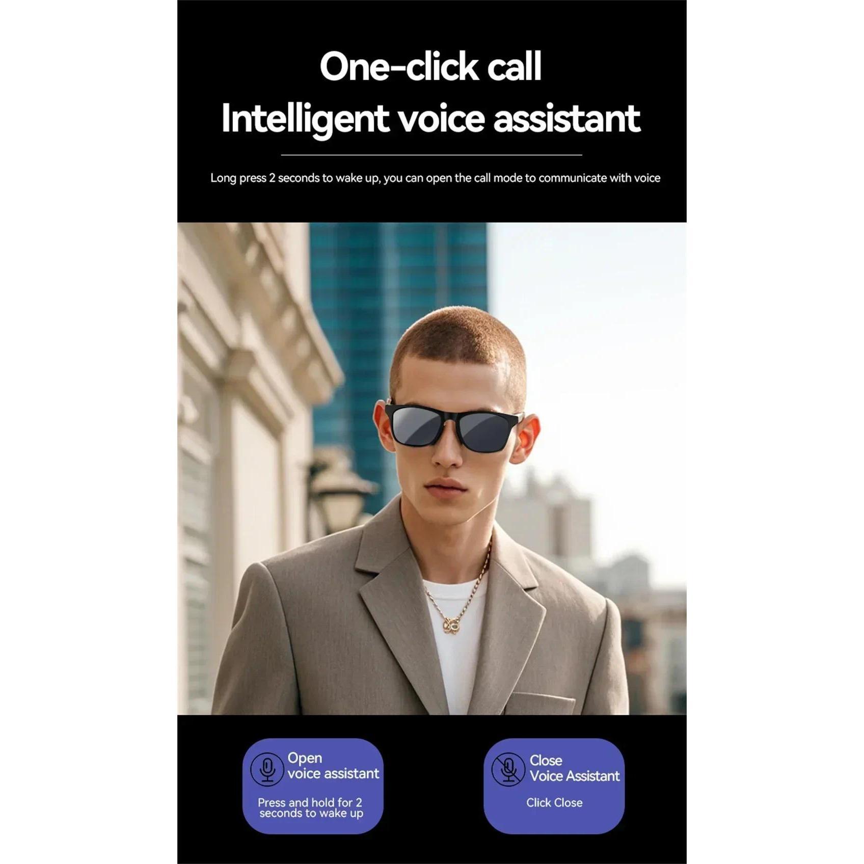 New D11 Smart Glasses Wireless Bluetooth Hands-Free Calling Music Play Headphones With Microphone Motion Stereo Speaker Glasses