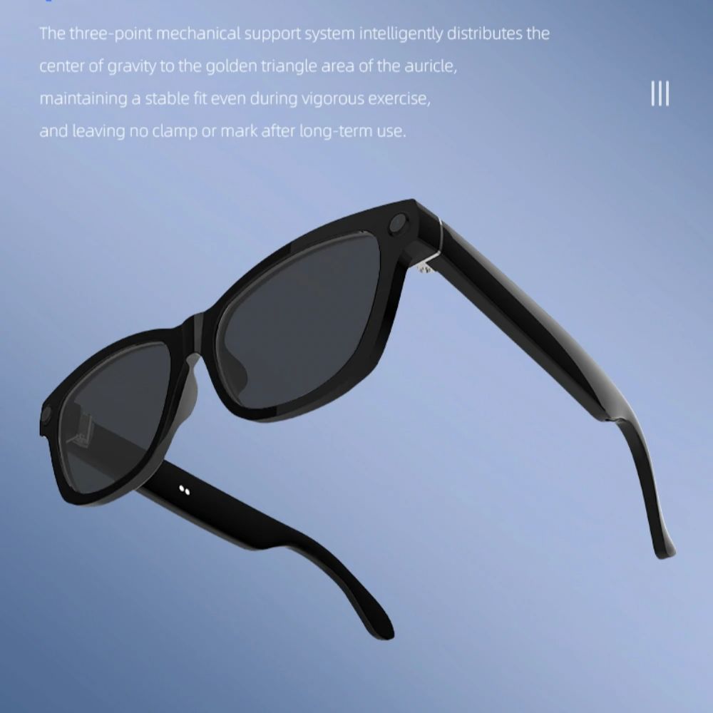 V03 Smart Glasses Camera Control Bluetooth Call Music Control Open Listening Design Polarized Lenses Smart Sunglasses