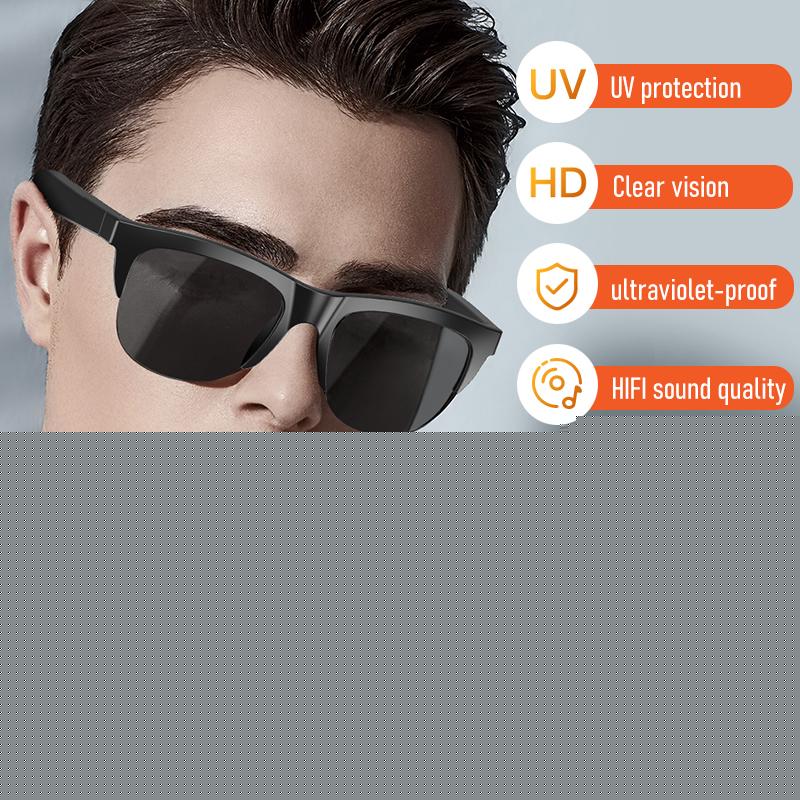 Touch Based Intelligent Bluetooth Glasses with Bone Conduction For Outdoor Sports Calls Sunglasses Business Wireless Headphones