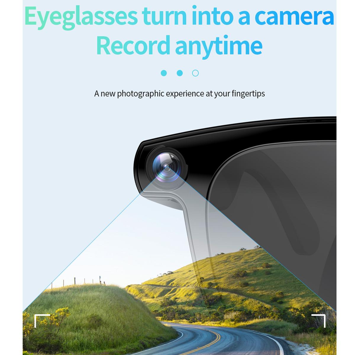 Smart Glasses 12MP Camera 2K HD Image Capture Bluetooth Call Voice Assistant Photo Recognize Video Shooting Noise Cancel Glasses