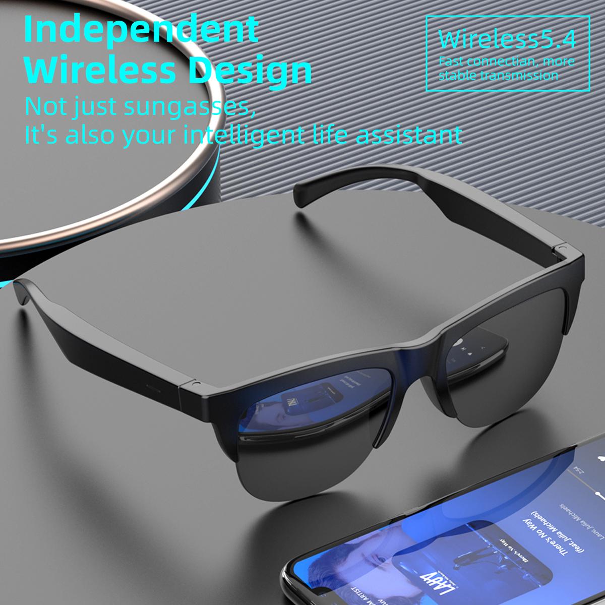 2025 Fashionable Smart Glasses Bluetooth Headphones Wireless Music Control Call Earphones for Men Women Outdoor Christmas Gifts