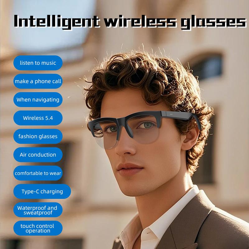 The Future of Technology: Exploring F02 Transparent Lens Bluetooth Audio Glasses | Open-Ear Speakers | Anti-Blue Light | Smart Touch Control | Office & Daily Use's Innovations